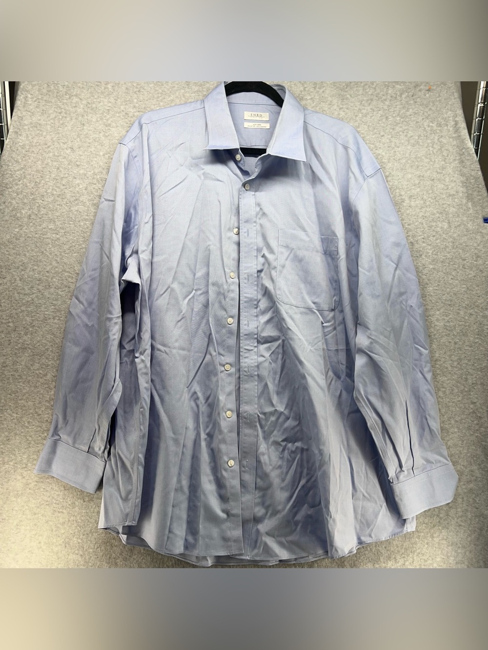 Men's Light Blue Dress Shirt with Point Collar